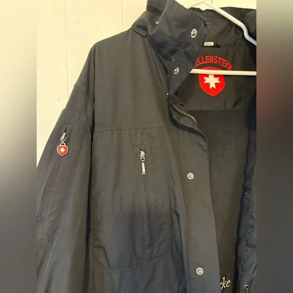 Wellensteyn Golfjackle Black Hooded Full Zip Pockets size M Mens Jackets & Coats